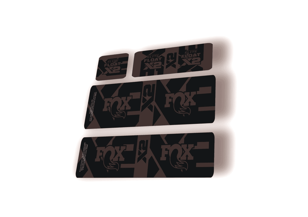 FOX Float X2 Elite 2026 Rear Shock Decal Sticker Kit Adhesive Gray - 1