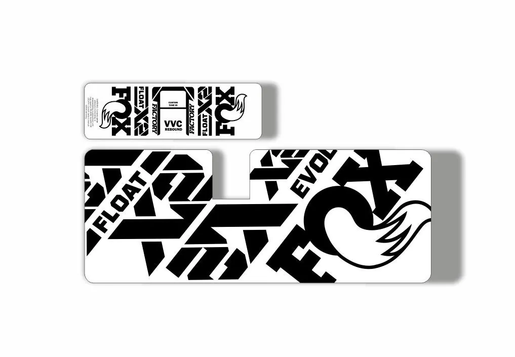 FOX Float X2 2021 MTB Rear Shock Suspension Sticker Adhesive Decal Kit Black - 1