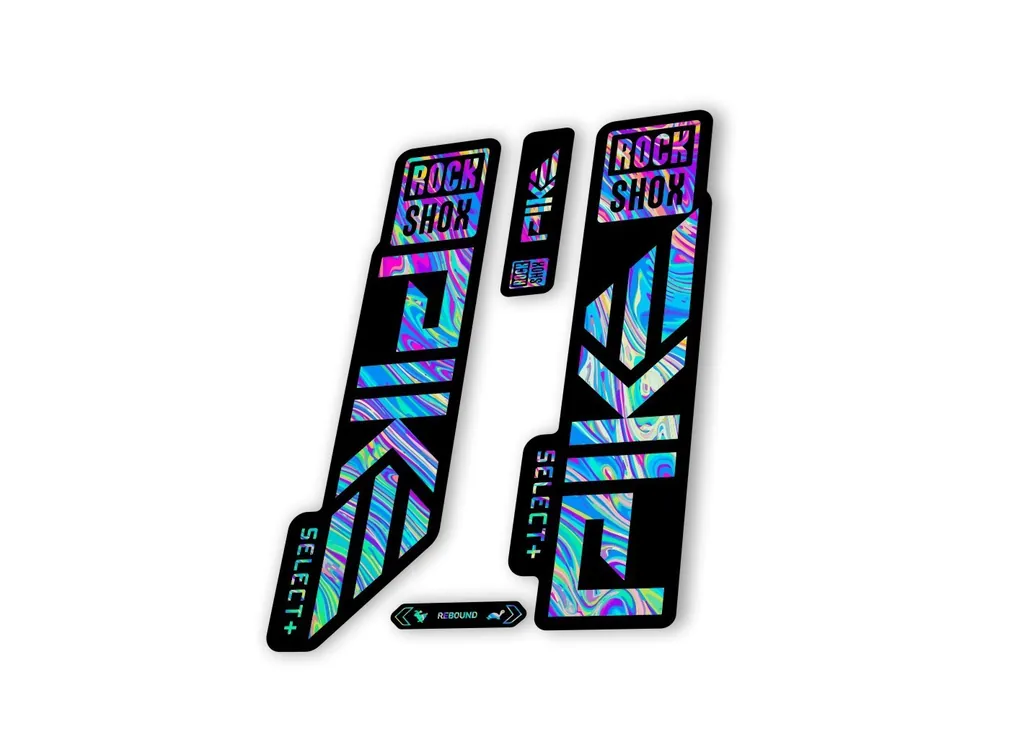Rock Shox PIKE SELECT + Plus 2023 Mountain Bike Cycling Decal Sticker Oil Slick1 - 1