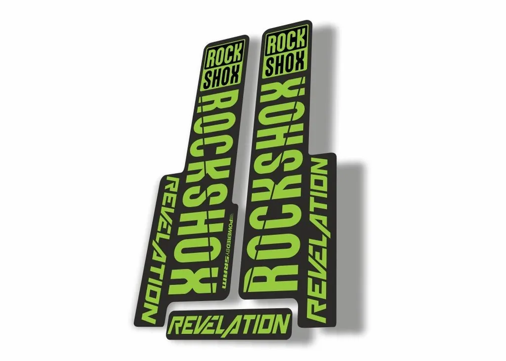 Rock Shox REVELATION 2018 Fork Decal Mountain Bike Cycling Sticker Green - 1