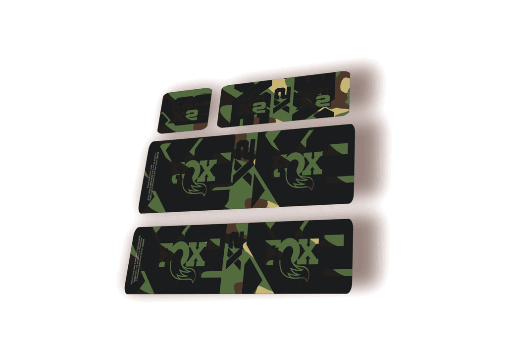 FOX Float X2 Elite 2026 Rear Shock Decal Sticker Kit Adhesive Camo - 1