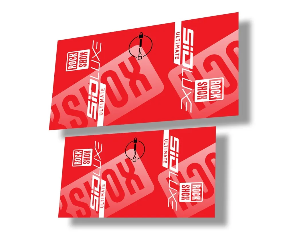 Rock Shox 2021 SID LUXE ULTIMATE Rear Shock Decal Sticker Red - 1
