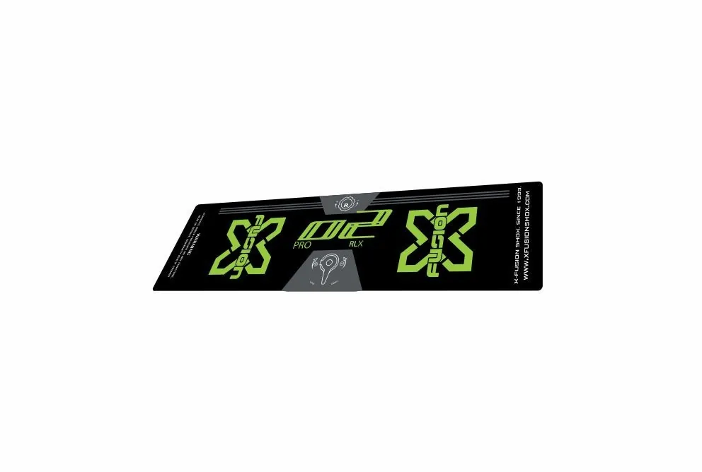 X Fusion 2018 O2 Pro RLX Rear Shock Suspension Sticker Factory Decal Green - 1