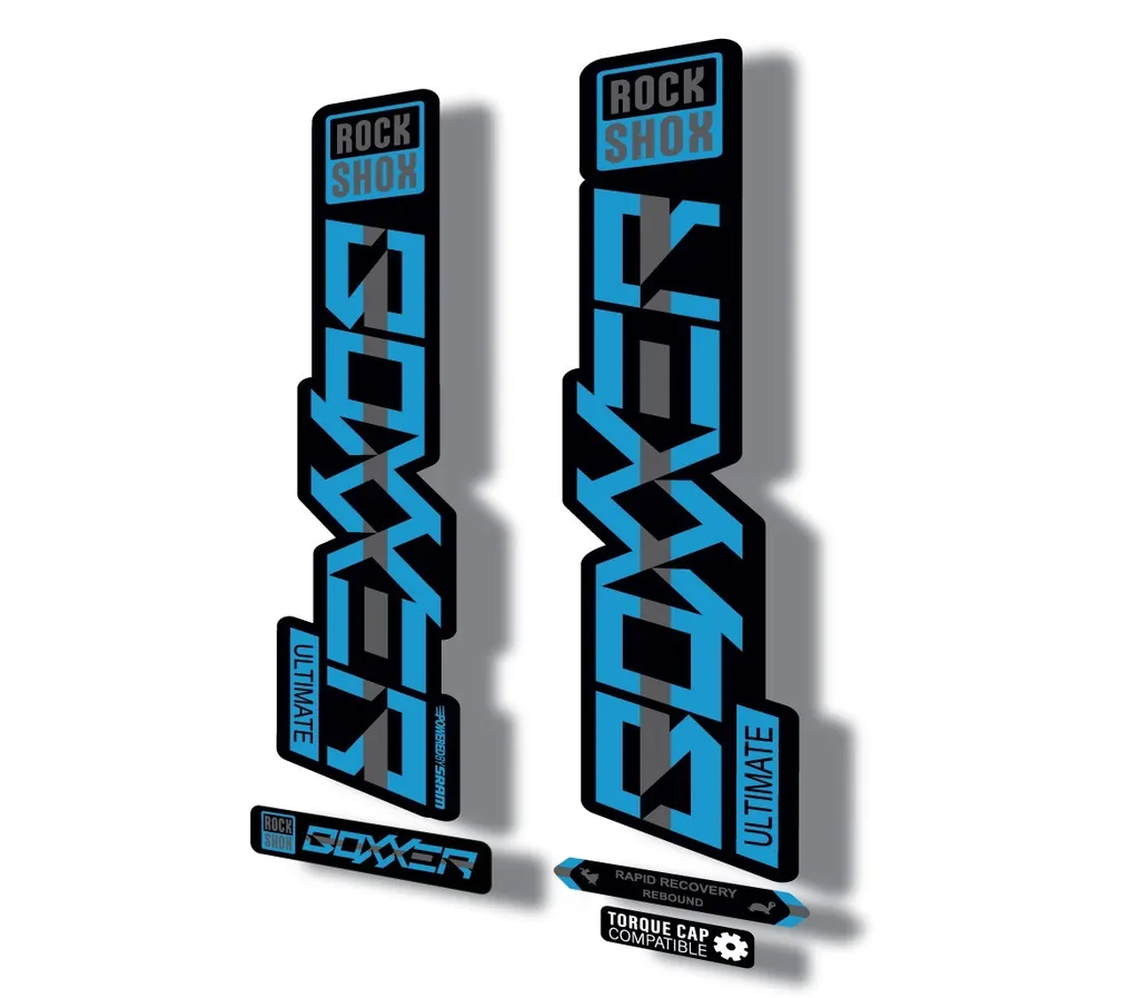Rock Shox BOXXER 2020 ULTIMATE Mountain Bike Cycling Decal Adhesive Blue Gray - 1