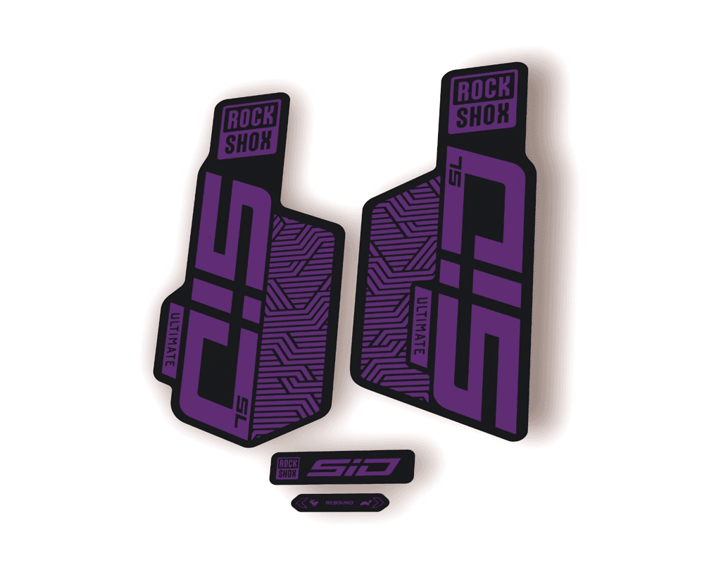 Rock Shox SID SL ULTIMATE 2025 Flight Attendant Bike Cyclin Decal Sticker Purple - 1