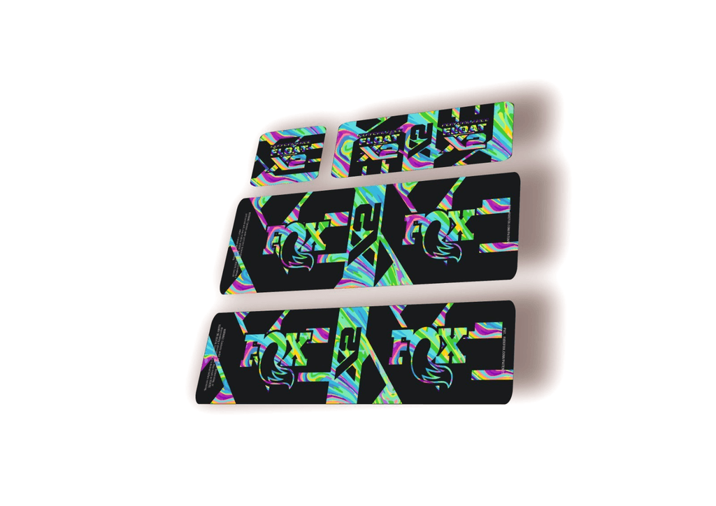 FOX Float X2 Performance 2026 Rear Shock Decal Sticker Kit Adhesive Oil Slick 1 - 1