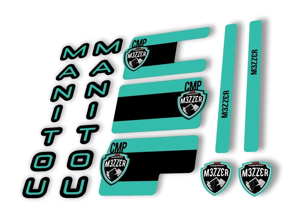 Manitou Mezzer Comp 2020 Fork Suspension Decal Kit Sticker Set Dolphin - 1