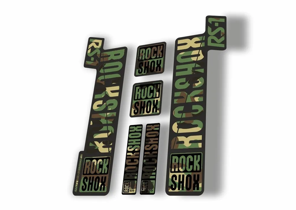 Rock Shox RS1 2018 Fork Decal Mountain Bike Cycling Sticker Adhesive Camo - 1