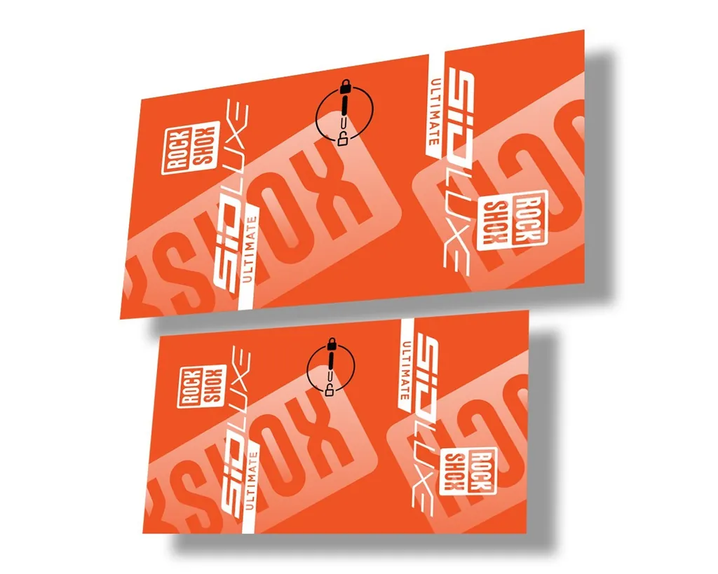 Rock Shox 2021 SID LUXE ULTIMATE Rear Shock Decal Sticker Orange - 1