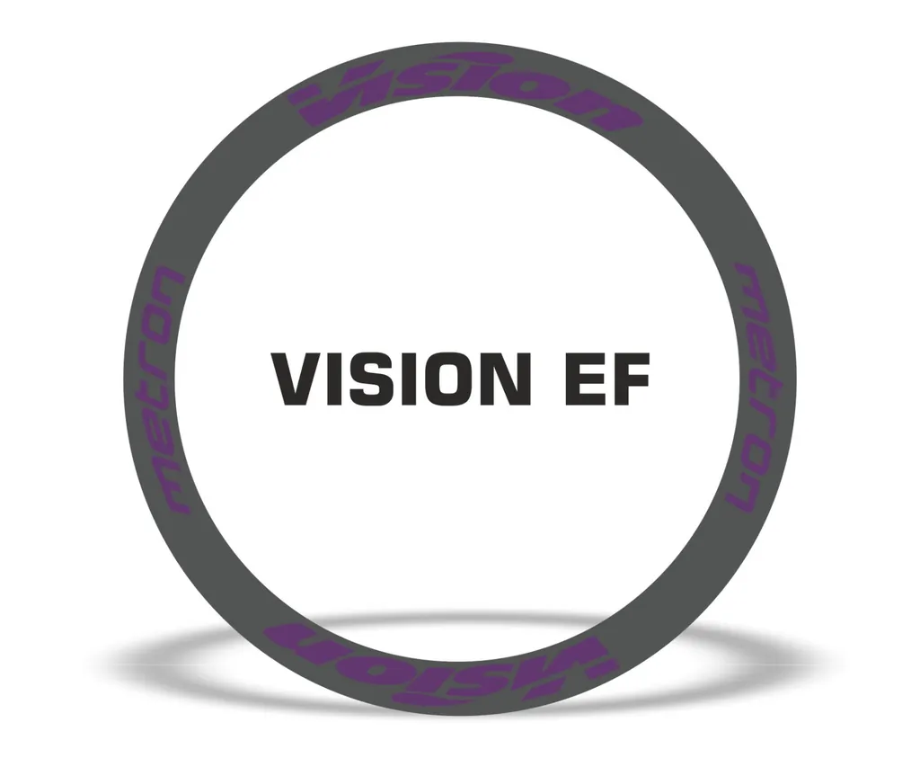 Vision Metron EF Road Bike Rim Decal Wheel Sticker Set Adhesive Purple - 1