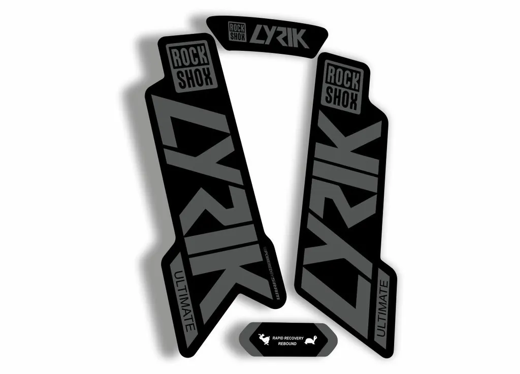 Rock Shox Lyrik Ultimate 2020 Fork Decal Bike Cycling Sticker Gray - 1