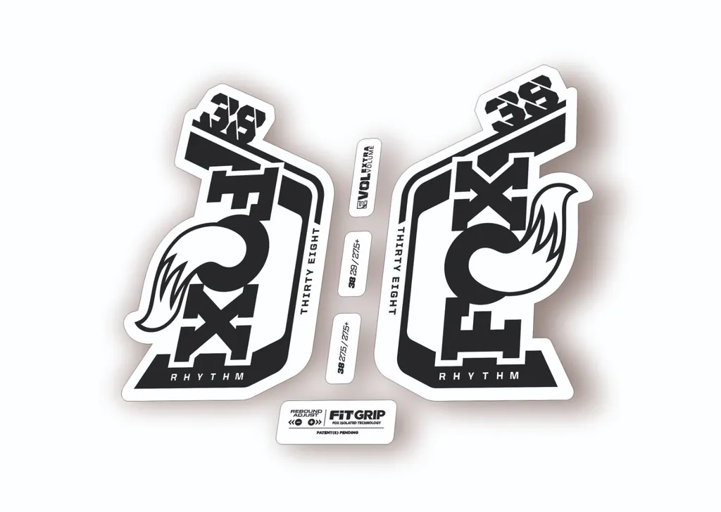 Fox 38 Rhythm 2024 Fork Suspension Factory Decal Sticker Adhesive Black - 1