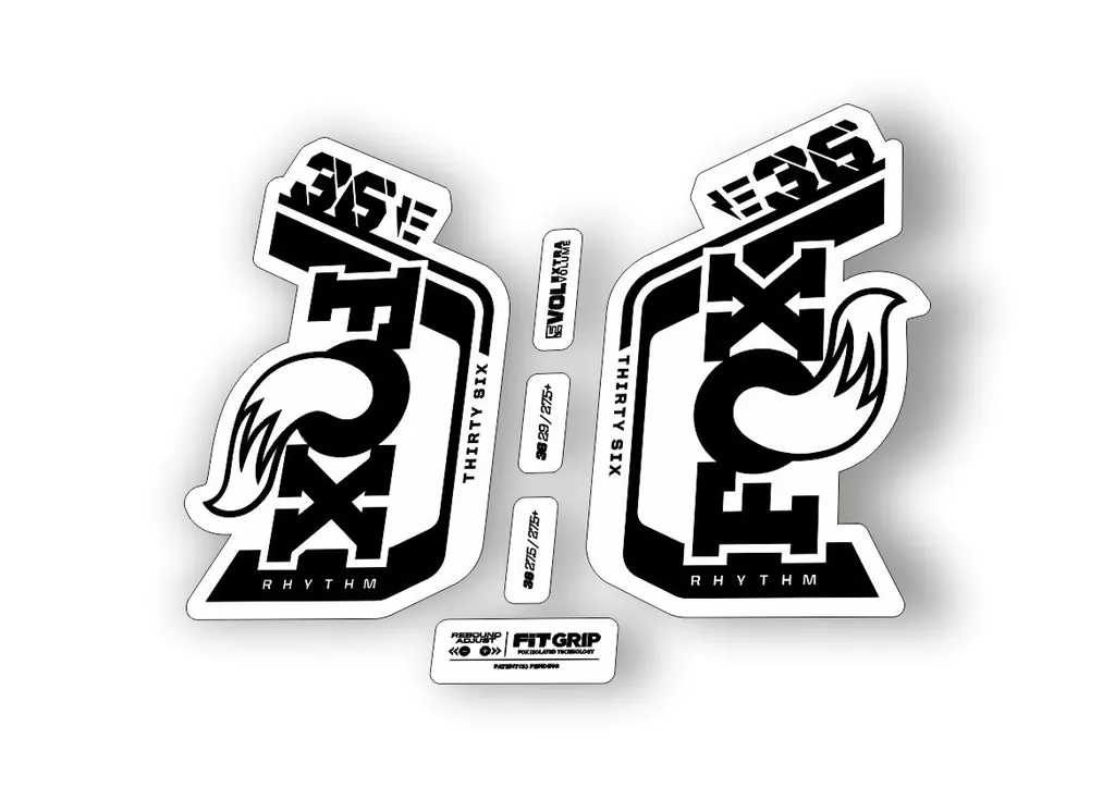 Fox 36 Rhythm E Bike 2024Fork Suspension Factory Decal Sticker Adhesive Black - 1