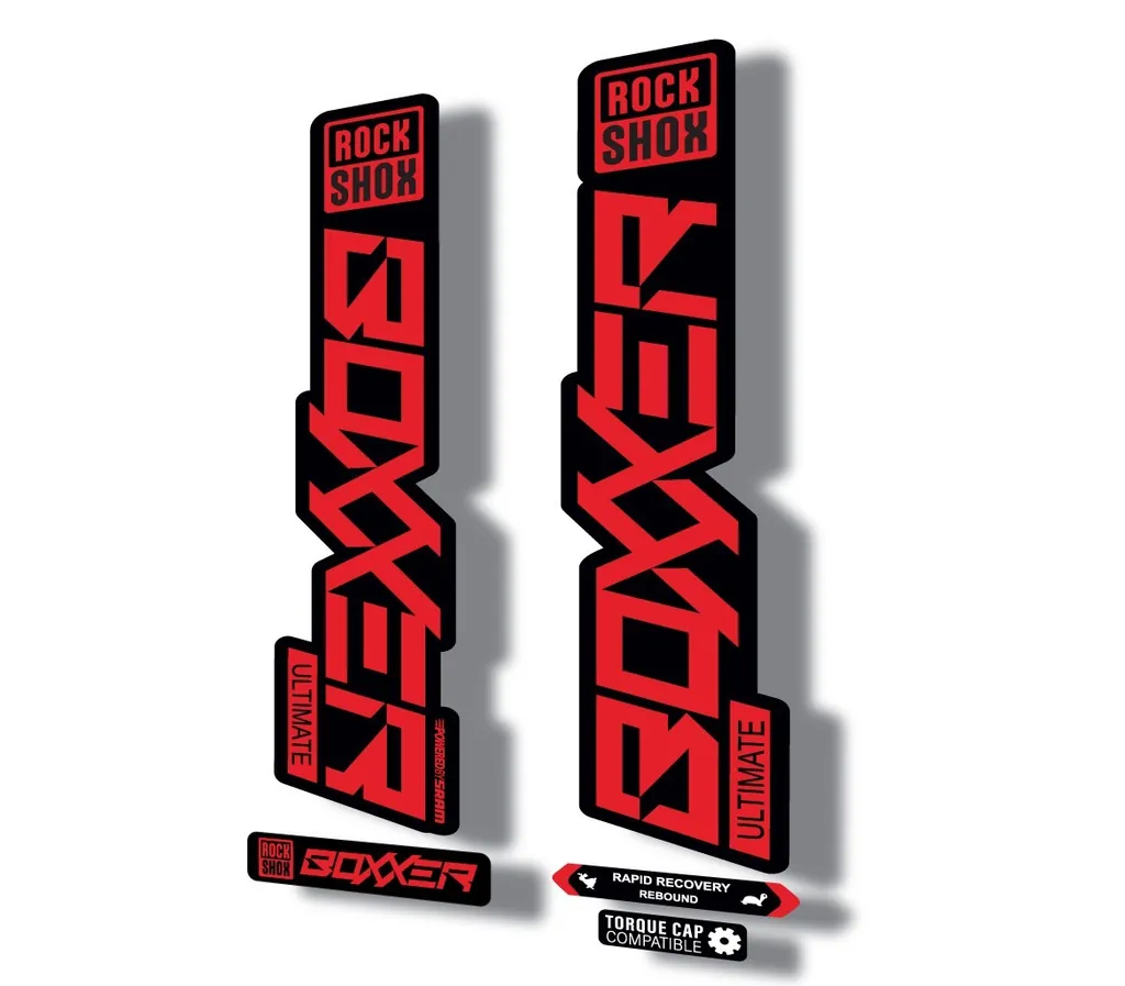 Rock Shox BOXXER 2020 ULTIMATE Mountain Bike Cycling Decal Adhesive Red - 1