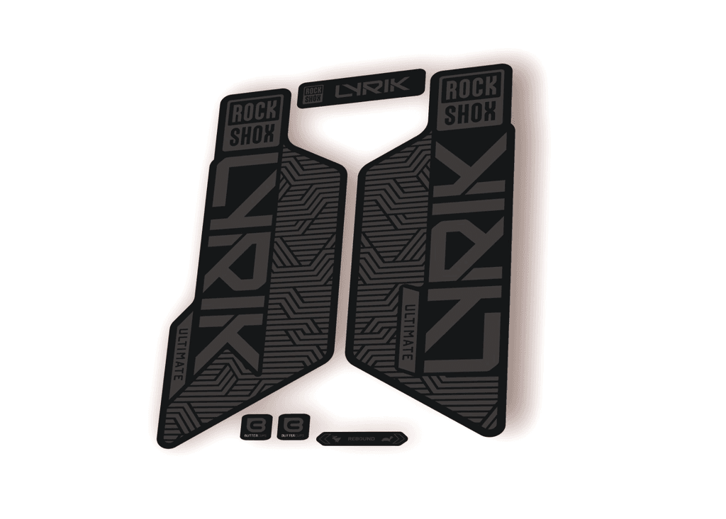 Rock Shox LYRIK ULTIMATE 2025 Flight Attendant Bike Cycling Decal Sticker Gray - 1