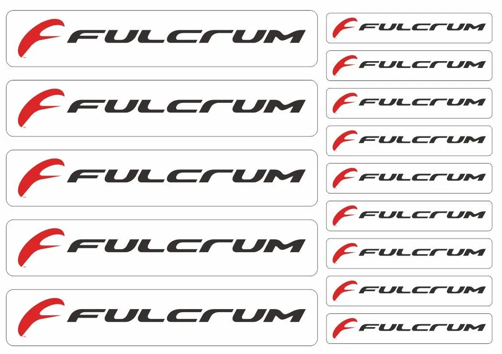 Bicycle Vinyl Frame Stickers – Compatible with FULCRUM Bikes – Black – 14 pcs - 1