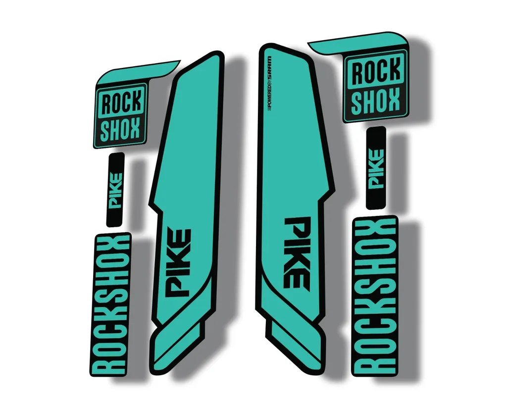 Rock Shox PIKE 2014 Mountain Bike Cycling Decal Kit Sticker Adhesive Dolphin - 1