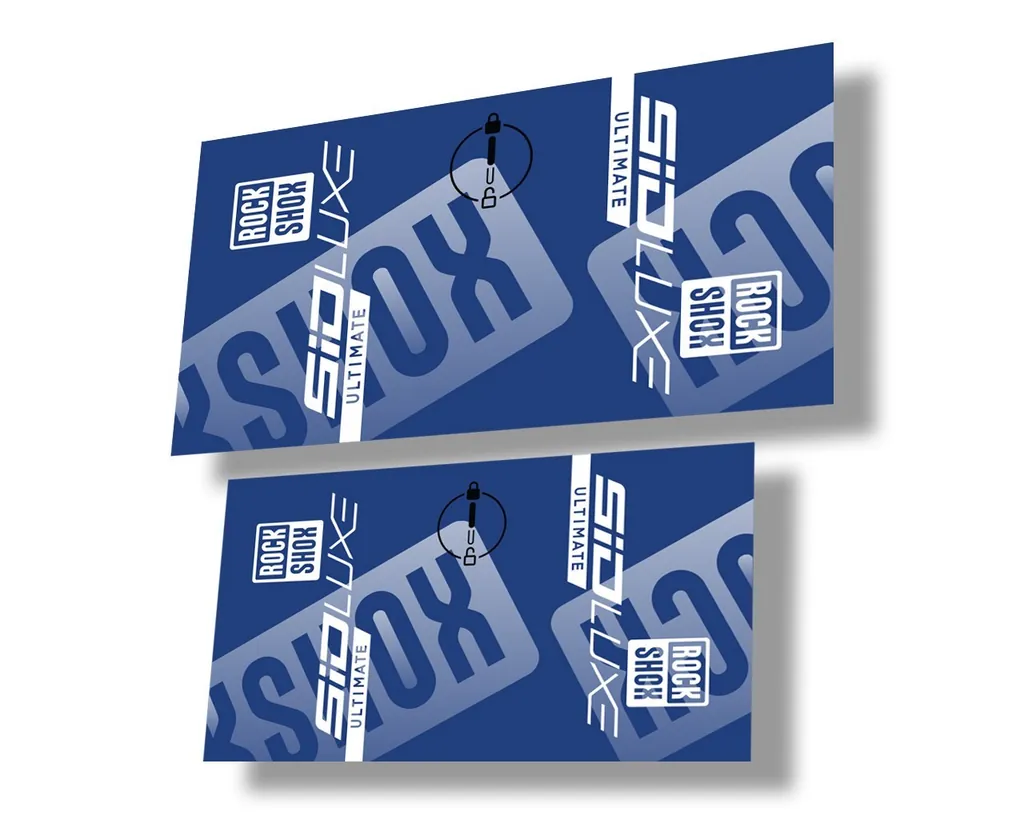 Rock Shox 2021 SID LUXE ULTIMATE Rear Shock Decal Sticker Dark Blue - 1