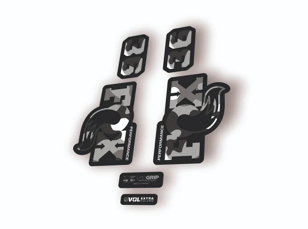 FOX 36 Performance 2026 Fork Factory Suspension Decal Sticker Adhesiv White Camo - 1