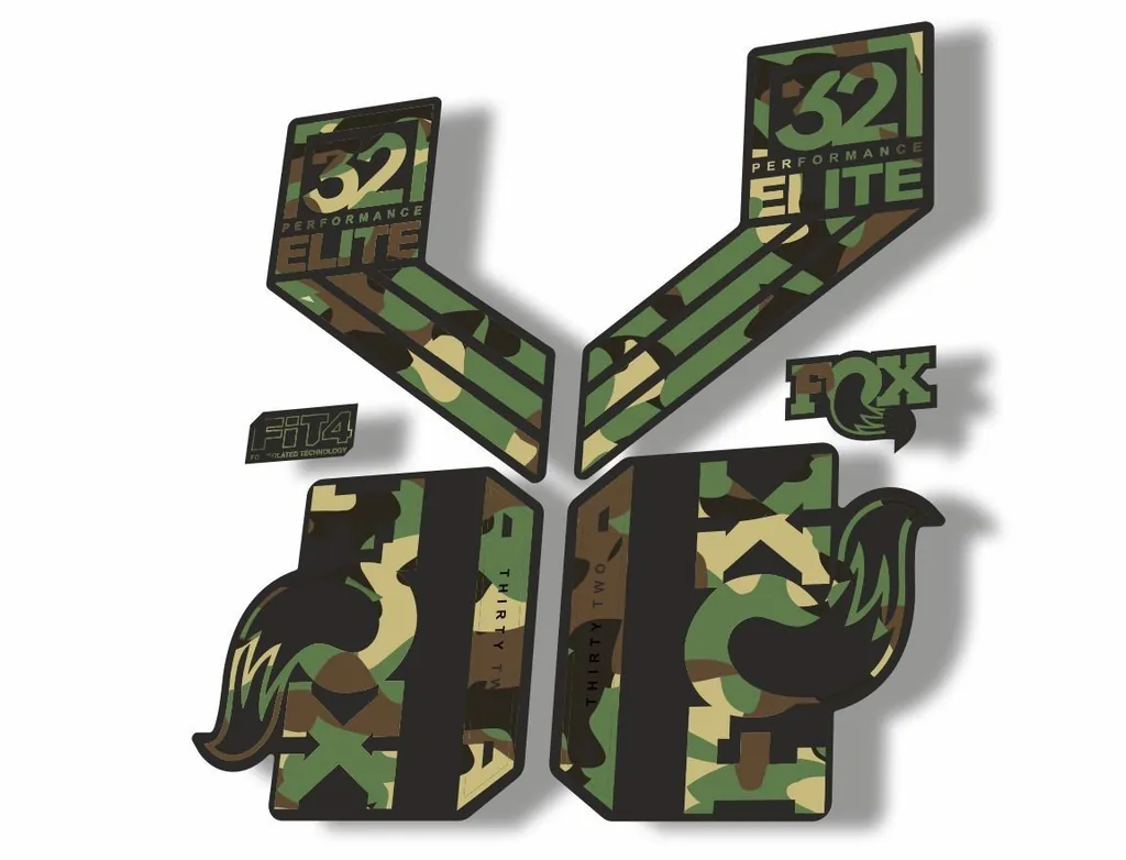 FOX 32 Elite Performance 2017-18 Fork Suspension Factory Decal Sticker Camo - 1