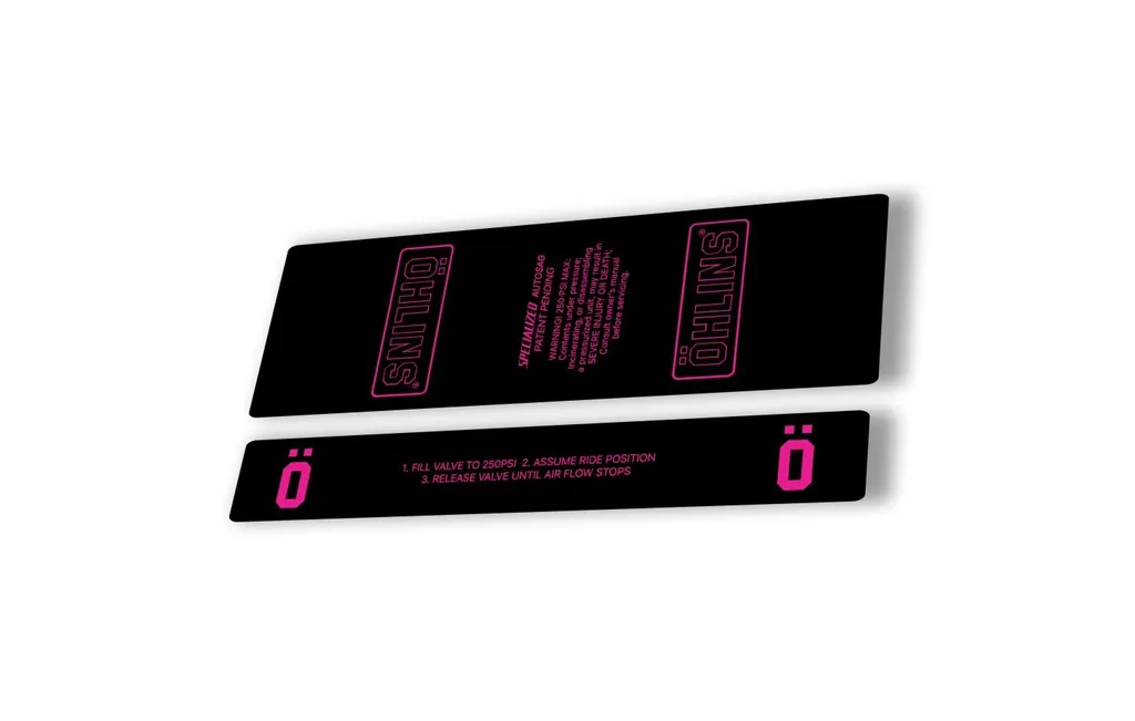 Ohlins STX22 Rear Shock Decal Mountain Bike Cycling Sticker Adhesive Pink - 1