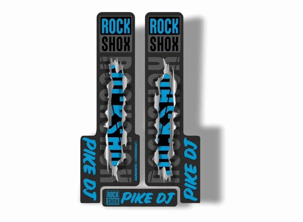 Rock Shox PIKE DJ 2018 Fork Decal Mountain Bike Cycling Sticker Metal Torn - 1