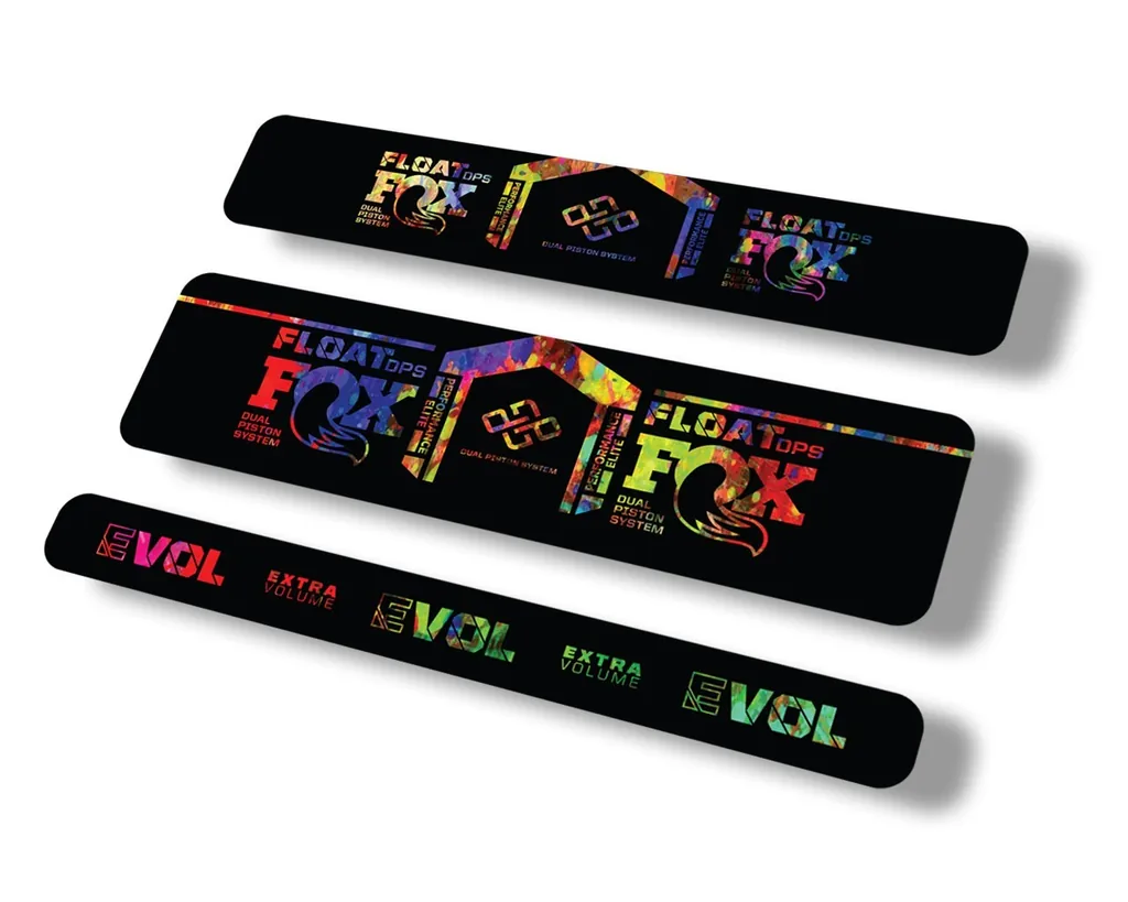 FOX Float DPS 2021 Performance Elite R Rear Shock Sticker Decal Oil Slick - 1