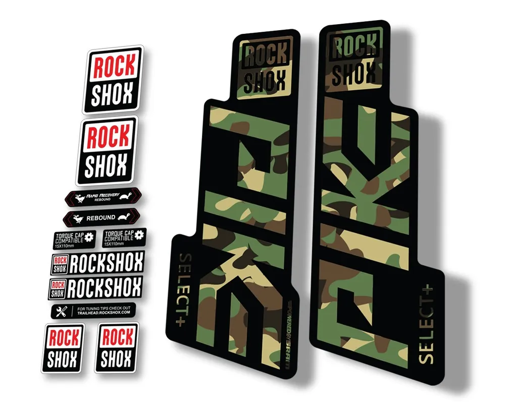Rock Shox PIKE 2020 Select Plus + Mountain Bike Cycling Decal Sticker Camo - 1
