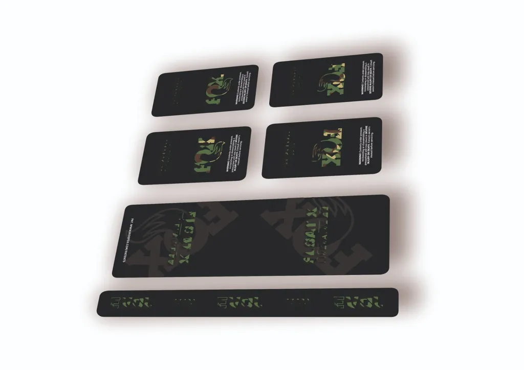 FOX Float X 2025 Elite Live Valve NEO Rear Shock Decal Sticker Kit Adhesive Camo - 1