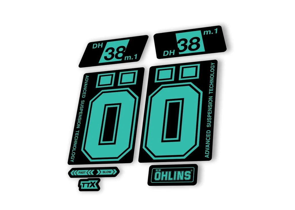 Ohlins DH38 M.1 2022 Fork Decal Mountain Bike Cycling Sticker Adhesive Dolphin - 1