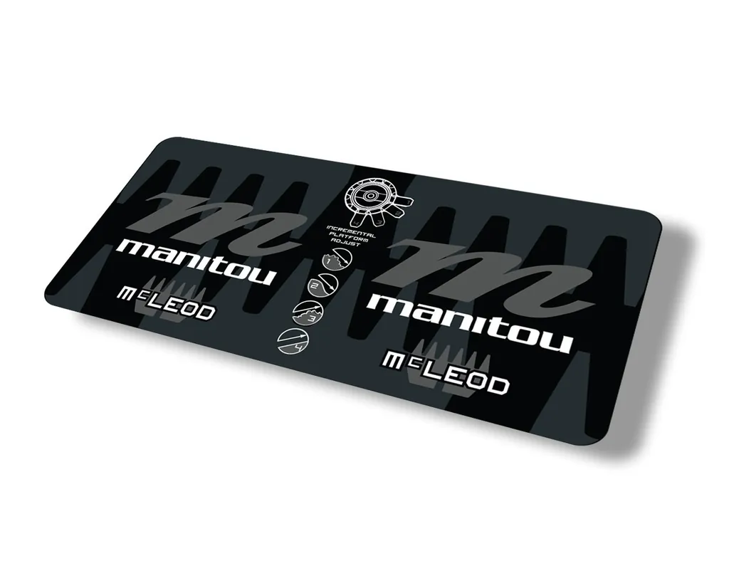 Manitou Mcleod 2015 Rear Shock Suspension Factory Sticker Decal Gray - 1