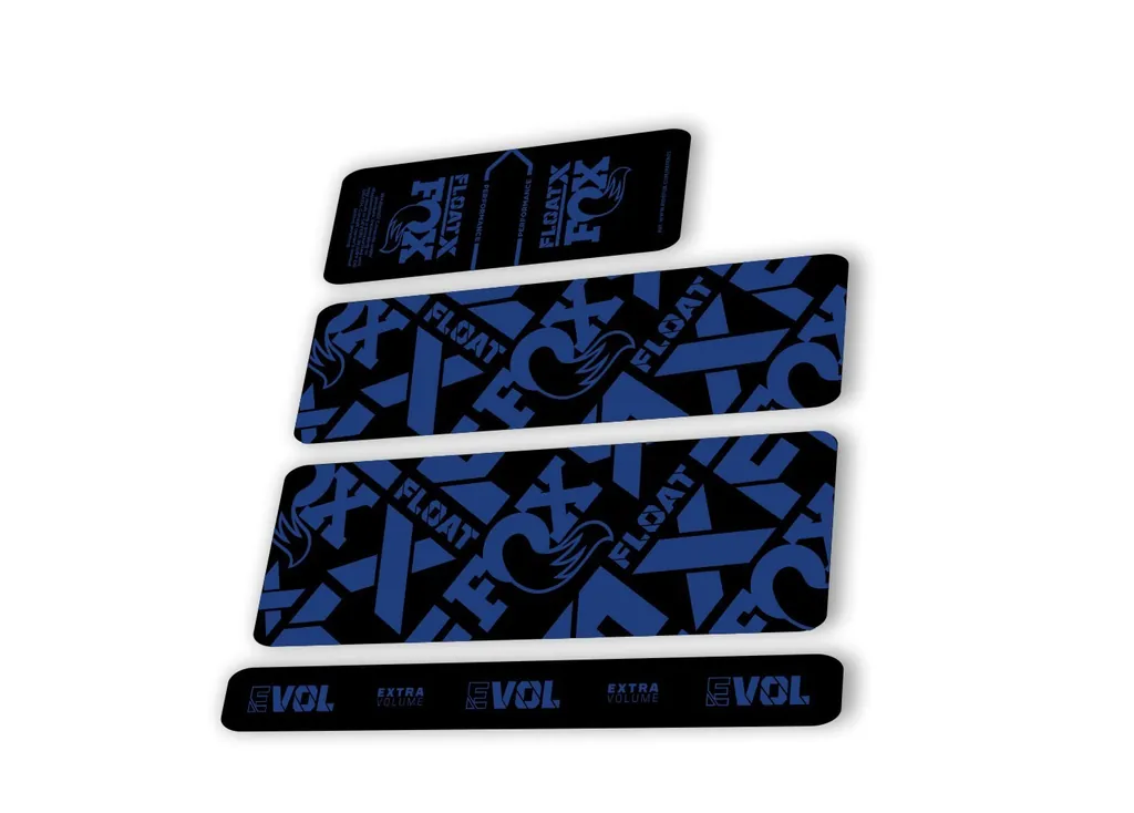 Fox 2022 Float X Performance Rear Shock Suspension Sticker Decal Dark Blue - 1
