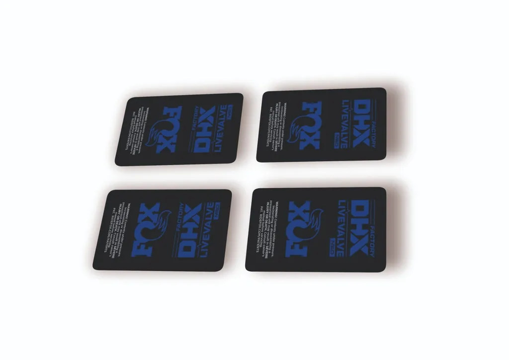 FOX DHX 2025 Factory Live Valve NEO Rear Shock Decal Sticker Kit Adhesiv D. Blue - 1