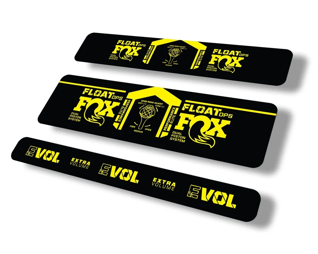 FOX Float DPS 2021 Performance Elite Rear Shock Suspension Sticker Decal Yellow - 1