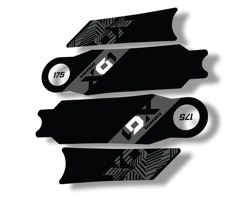 Crank Set Stickers Decals MTB Sram X01 Eagle 2018 Bicycle 2Pcs Adhesive White - 1