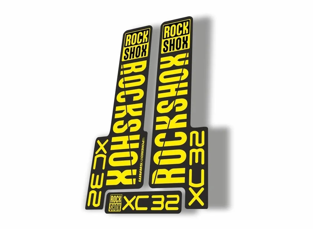 Rock Shox XC32 2018 Fork Decal Mountain Bike Cycling Sticker Adhesive Yellow - 1