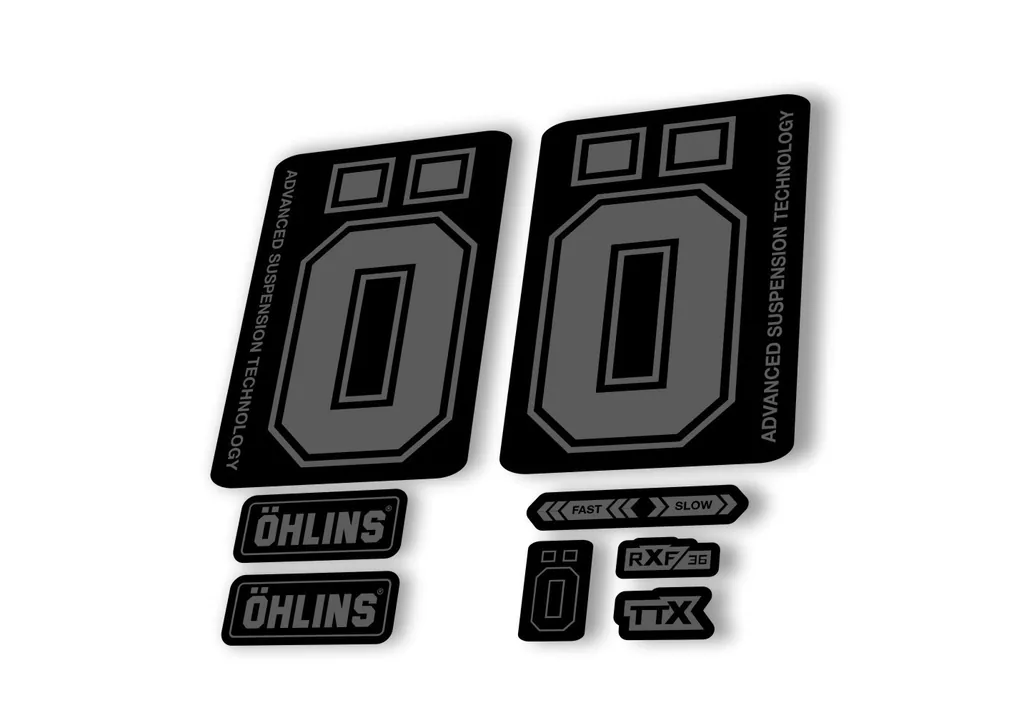 Ohlins RXF36 M2 2019 Fork Decal Mountain Bike Cycling Sticker Adhesive Gray - 1