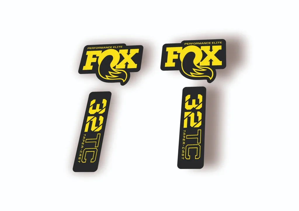 FOX 32 Taper Cast Elite 2024 Fork Suspension Factory Decal Sticker Yellow - 1
