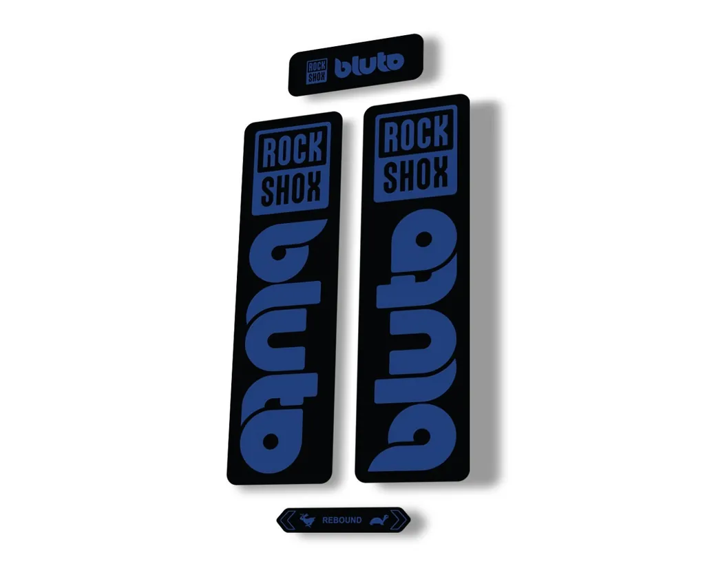 Rock Shox BLUTO 2021 Mountain Bike Cycling Decal Kit Sticker Adhesive Dark Blue - 1