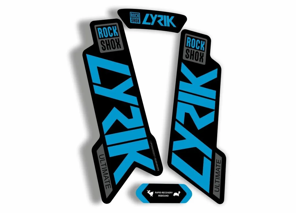 Rock Shox Lyrik Ultimate 2020 Fork Decal Bike Cycling Sticker Blue Gray - 1