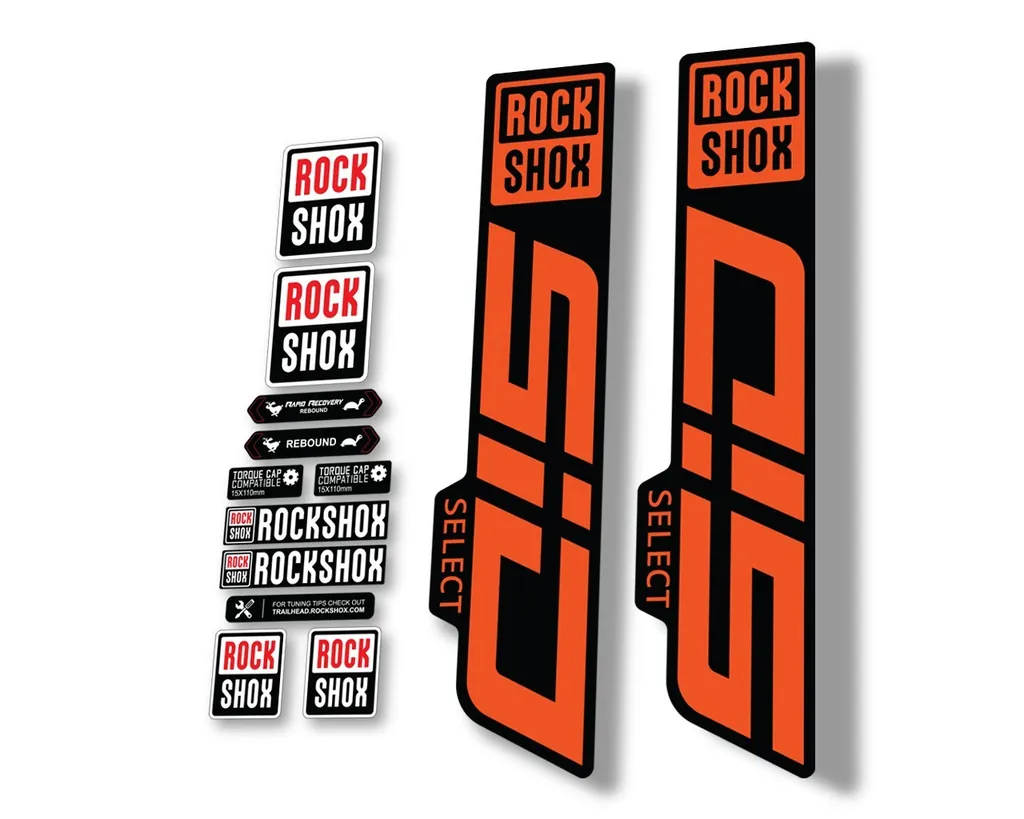 Rock Shox SID 2021 Select Mountain Bike Cycling Decal Sticker Adhesive Orange - 1