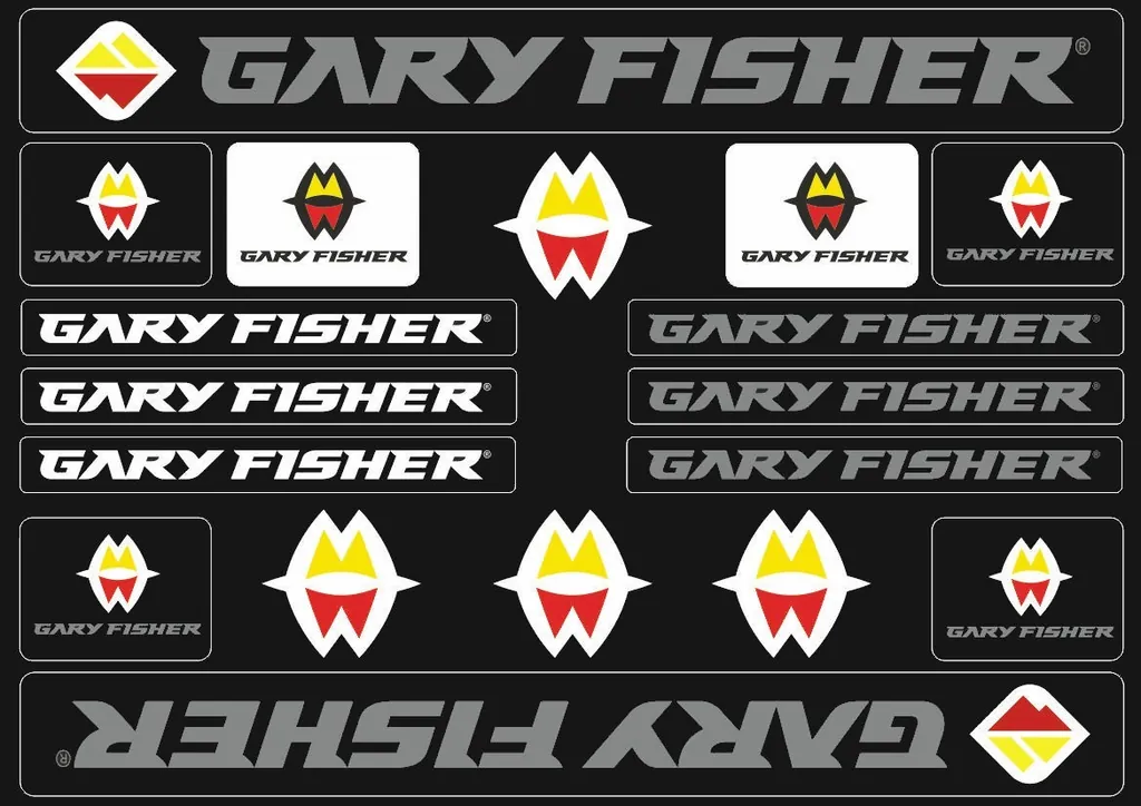Bicycle Vinyl Frame Stickers – Compatible with GARY FISHER Bikes – Gray - 1