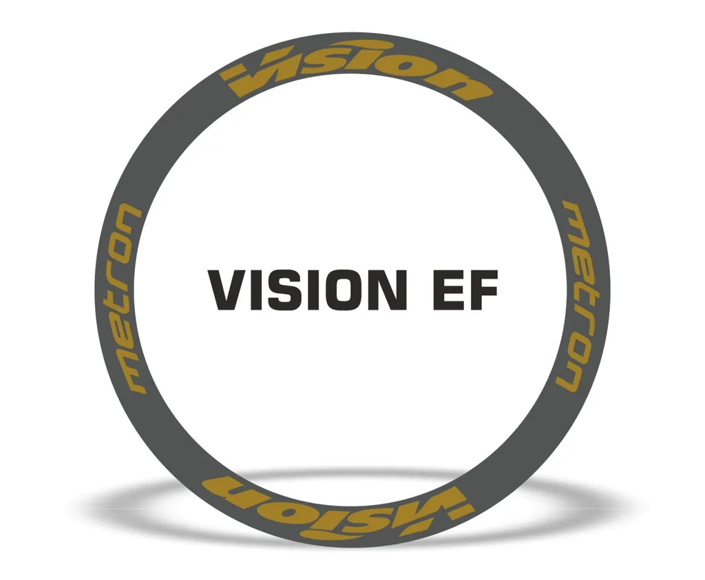 Vision Metron EF Road Bike Rim Decal Wheel Sticker Set Adhesive Gold - 1