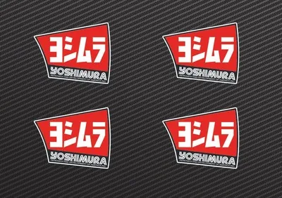 Yoshimura NEW MX Exhaust Muffler Decal RS-4 Replacement End Cap Sticker 4X Pack - 1