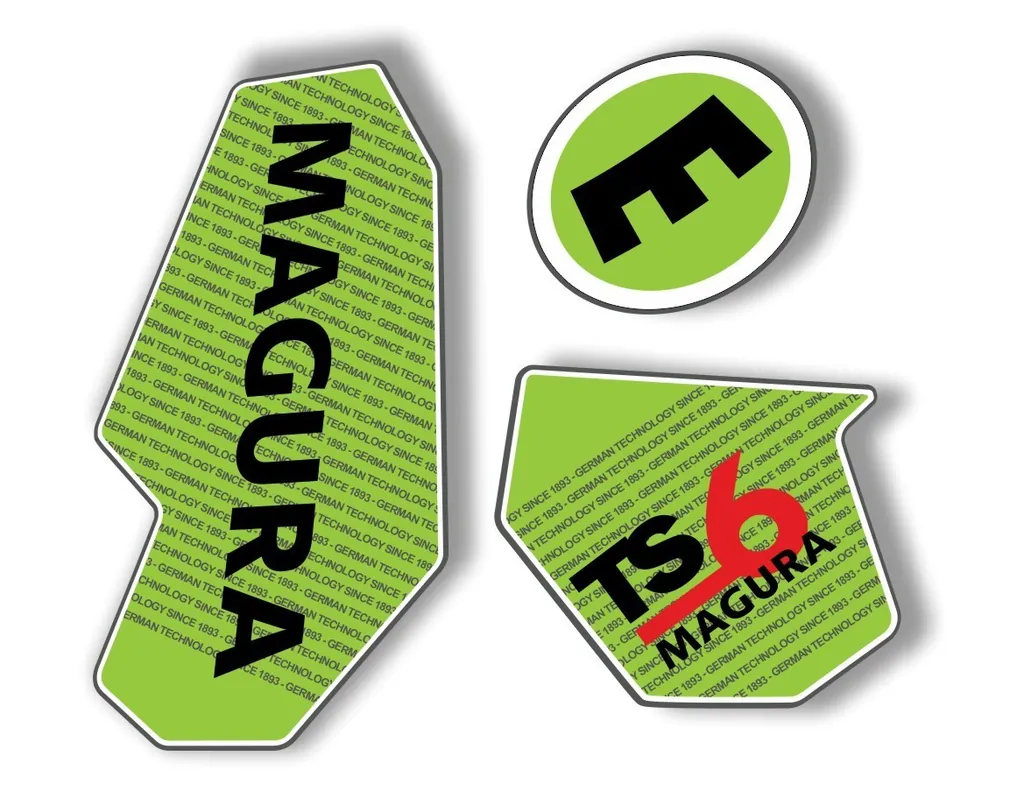 MAGURA TS6 Suspension Decal Kit Sticker Adhesive Aufkleber Green - 1