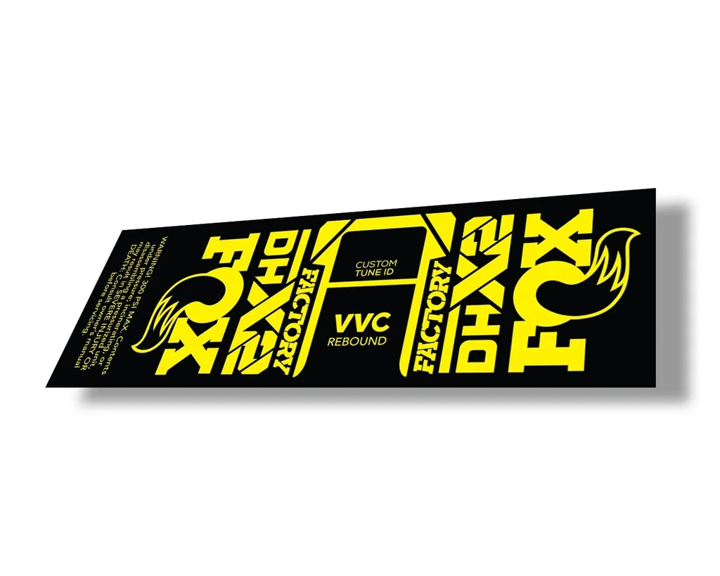 FOX Float DHX2 2021 Rear Shock Suspension Sticker Factory Decal Adhesive Yellow - 1