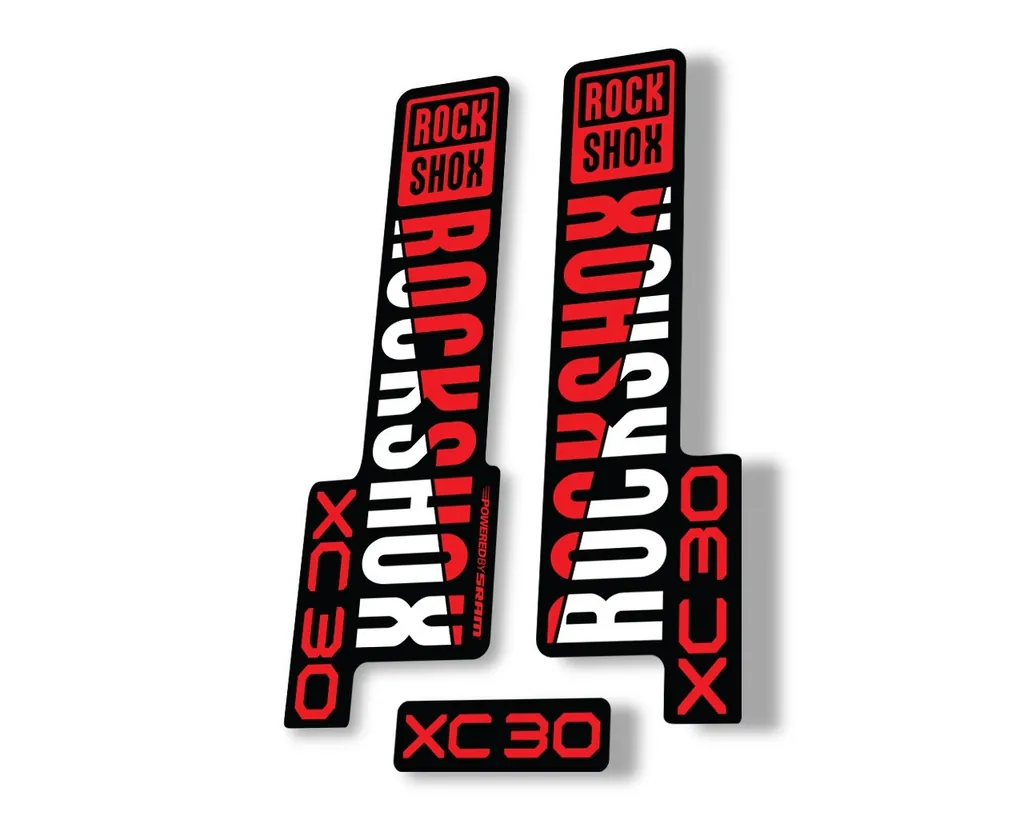 Rock Shox XC 30 2020 Fork Decal Mountain Bike Cycling Sticker Adhesive Red - 1