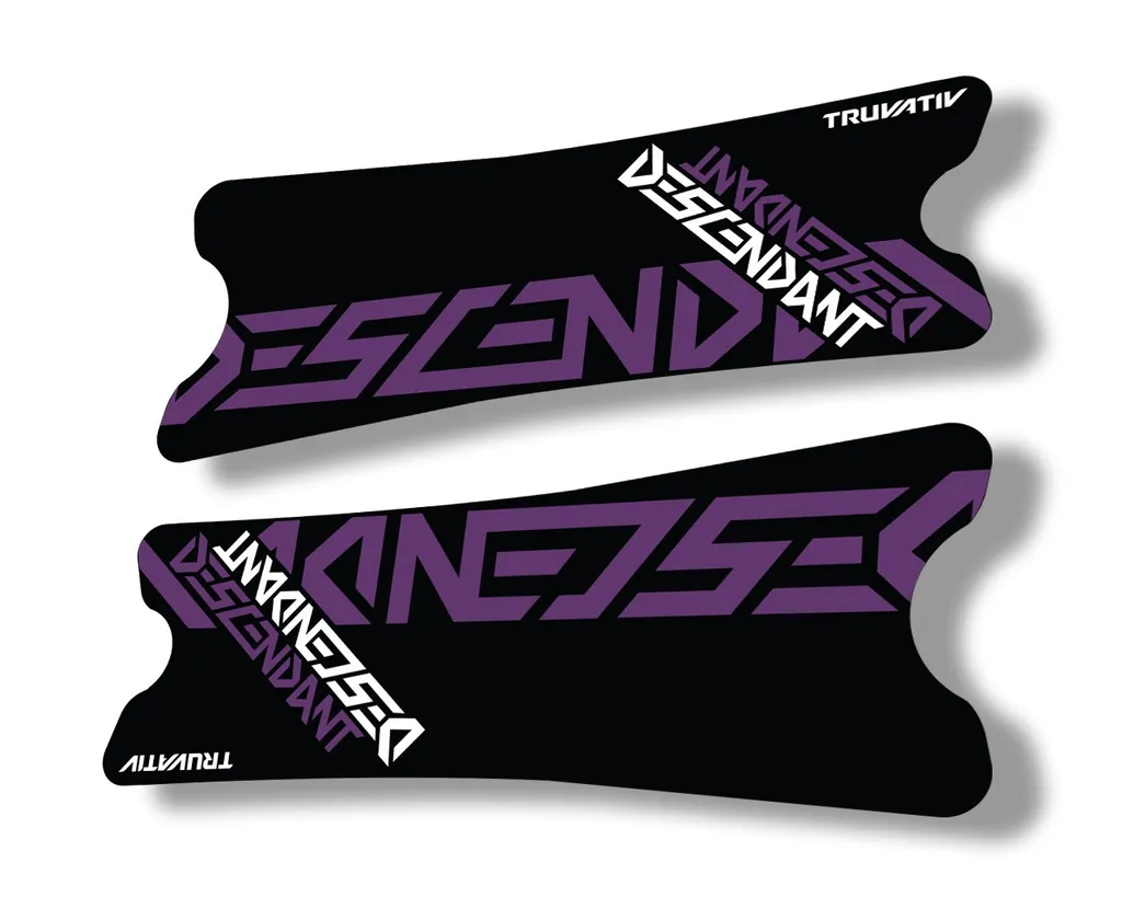 Truvativ 2018 Dexcendant Crank Set Stickers Decals MTB Bicycle 2Pcs Purple - 1