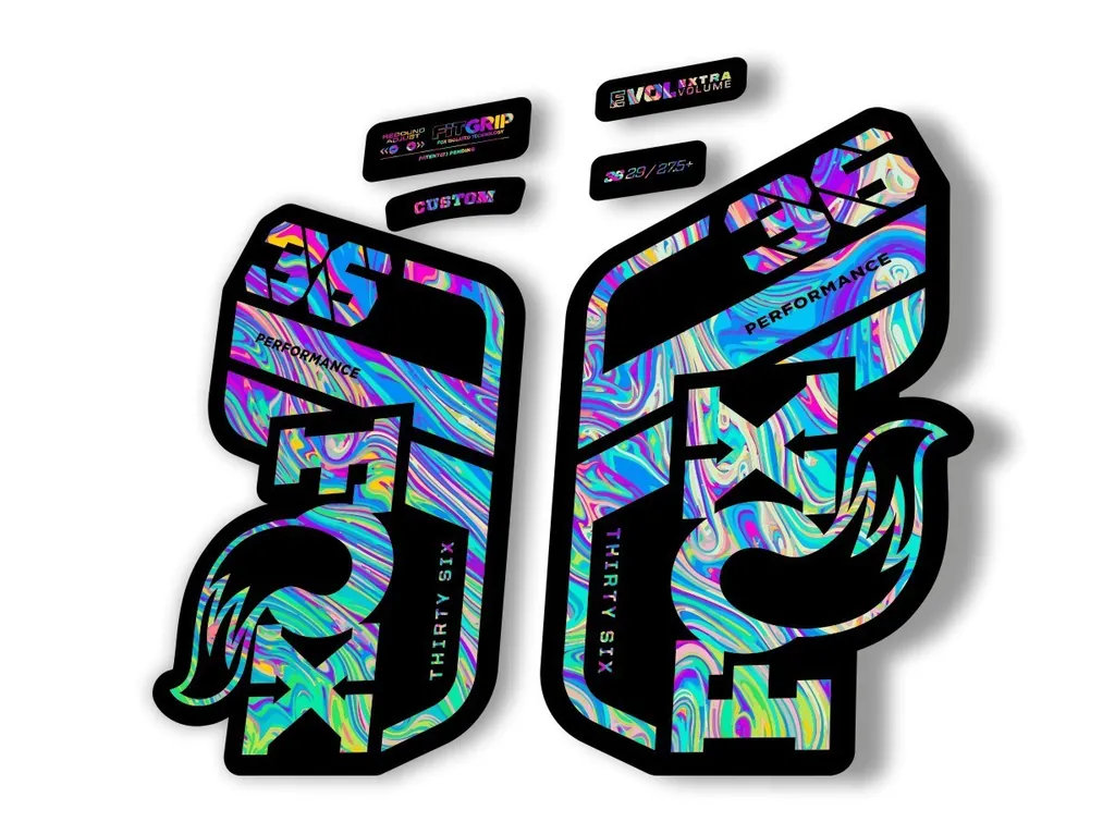 FOX 36 Performance 2021 Factory Fork Decals Suspension Sticker Oil Slick 1 - 1