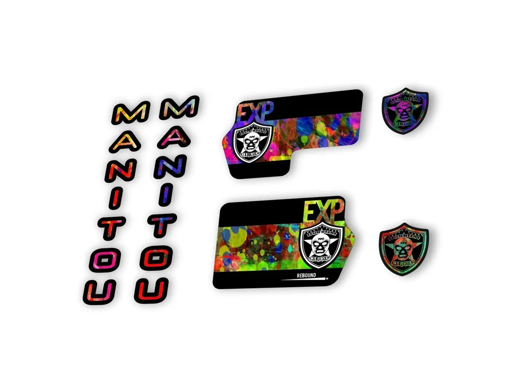 Manitou Circus Expert 2020 Fork Suspension Decal Kit Sticker Oil Slick - 1